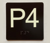 P4 Sign with Raised Letters Ada Sign