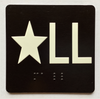 Star LL Sign with Raised Letters Compliance Sign