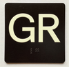 GR Sign with Raised Letters Safety Sign