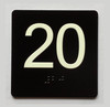 20 Sign with Raised Letters Compliance Sign