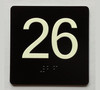 26 Sign with Raised Letters Braille Sign