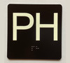 PH With Sign with Raised Letters Ada Sign