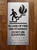In Case Of Fire Use Stairway Do Not Use Elevator Safety Sign