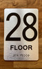 Floor 28 Sign with Raised Letters Ada Sign