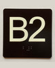 B2 Sign Elevator Jamb Plate Braille Sign