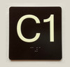 C1 Sign Elevator Jamb Plate Compliance Sign