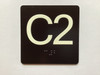 C2 Sign Elevator Jamb Plate Safety Sign
