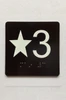 Star 3 Elevator Jamb Plate Braille Sign
