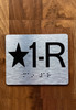 Star 1-R Elevator Jamb Plate Ada Sign