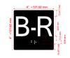 B-R Elevator Jamb Plate Hpd Sign