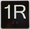 1R Elevator Jamb Plate Sign