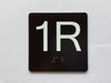 1R Elevator Jamb Plate Safety Sign