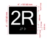2R Elevator Jamb Plate Hpd Sign