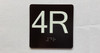 4R Elevator Jamb Plate Braille Sign