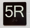 5R Elevator Jamb Plate Ada Sign