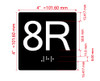 8R Elevator Jamb Plate Hpd Sign