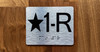Star 1-R Elevator Jamb Plate Braille Sign