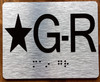 Star G-R Elevator Jamb Plate Sign