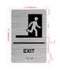 Exit Right With Symbol With Sign with Raised Letters Hpd Sign