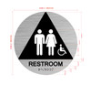 Restroom Accessible With Sign with Raised Letters Hpd Sign