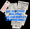 ALL ELECTRIC BUILDING: HPD required Signs Package basic (White, Aluminum)-El blanco Line