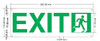 SIGNAGE  Exit  (Glow in The Dark  - Photoluminescent,High Intensity)