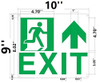 SIGN Exit Arrow UP (Glow in The Dark  - Photoluminescent,High Intensity