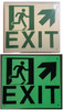 Exit Arrow UP Right (Glow in The Dark  - Photoluminescent,High Intensity