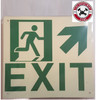 Exit Arrow UP Right SIGNAGE(Glow in The Dark SIGNAGE - Photoluminescent,High Intensity