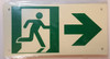 RUNNING MAN RIGHT ARROW  (Photoluminescent ,High Intensity