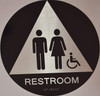 Unisex ACCESSIBLE Restroom CA Ada Sign