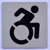 ADA-International Symbol of Accessibility (ISA) Sign (Aluminium, 6x6,)-Tactile Signs  Ada sign