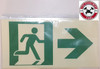 RUNNING MAN RIGHT ARROW EXIT  -Adhesive  (Photoluminescent ,High Intensity