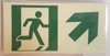 RUNNING MAN UP RIGHT EXIT SIGNAGE -Glow-In-The-Dark High Intensity-Adhesive SIGNAGE (Photoluminescent ,High Intensity