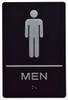 Men Restroom  Braille sign -Tactile Signs  The Sensation line  Braille sign