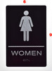 Women Restroom - The Sensation line -Tactile Signs   Braille sign