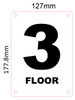 SIGN FLOOR NUMBER THREE