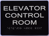 Elevator Control Room Sign   The Sensation line -Tactile Signs  Ada sign