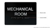 Mechanical Room Sign -Tactile Signs    The Sensation line  Braille sign