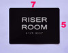 Riser Room Sign -Tactile Signs  The Sensation line  Braille sign