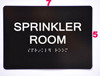 Sprinkler Room Sign -Tactile Signs  The Sensation line  Braille sign