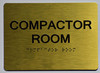 Compactor Room Sign -Tactile Signs Tactile Signs  The Sensation line Ada sign