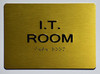 I.T Room Sign -Tactile Signs Tactile Signs   The Sensation line Ada sign