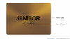 Janitor Sign -Tactile Signs   The Sensation line  Braille sign