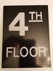Floor number Signage - Four (4) Signage Engraved (PLASTIC)