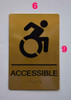 ACCESSIBLE Signage - Gold- The Sensation line Ada sign