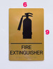 Gold FIRE Extinguisher SIGNAGE