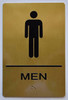 Men Restroom  Sign  The Sensation line -Tactile Signs   Braille sign