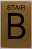 Stair B Sign -Tactile Signs Tactile Signs   The Sensation line Ada sign