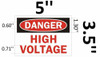 Danger HIGH Voltage FIRE DEPT SIGNAGE